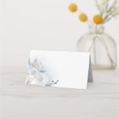 Carte De Placement aquarelle rose bleu pâle (Devant)