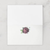 Carte De Placement Aquarelle Rose de Bourgogne Florale (Extérieur déplié)