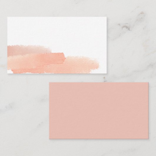 Carte De Placement Aquarelle rose délicate simple Mariage Table Pla (Devant / Derrière)