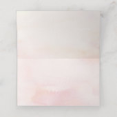 Carte De Placement Aquarelle rose douce Fleurs Mariage élégant (Intérieur déplié)