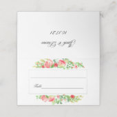 Carte De Placement Aquarelle Rose Garden Bouquet Rose (Extérieur déplié)