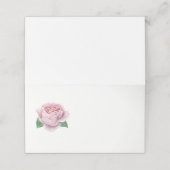 Carte De Placement Aquarelle rose rose Floral (Extérieur déplié)