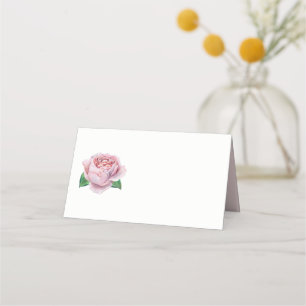Carte De Placement Aquarelle rose rose Floral