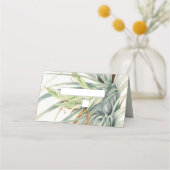 Carte De Placement Aquarelle Rustique Neutral Boho Mariage botanique (Devant)