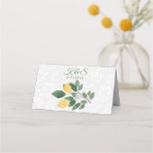 Carte De Placement Aquarelle Sicilienne Lemons Mariage (Dos)