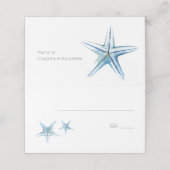 Carte De Placement Aquarelle Starfish Plage Mariage Carte de lieu (Extérieur déplié)