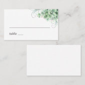 Carte De Placement Aquarelle succulente. Mariage de cactus verdoyant (Devant / Derrière)