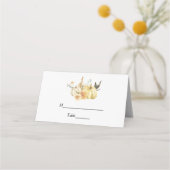 Carte De Placement Aquarelle tendance d'automne Citrouille et fleurs (Devant)