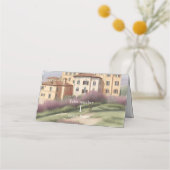 Carte De Placement Aquarelle Toscane Italie Destination Mariage (Devant)