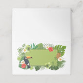 Carte De Placement Aquarelle Tropical avec Toucan Green ID577 (Extérieur déplié)