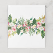 Carte De Placement Aquarelle Tropical Feuilles pliés Carte Place (Extérieur déplié)