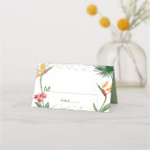 Carte De Placement Aquarelle tropicale Bat mitzvah d'or vert (Devant)