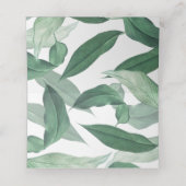 Carte De Placement Aquarelle tropicale feuillage mariage (Intérieur déplié)