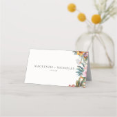 Carte De Placement Aquarelle tropicale Mariage Floral Carte Place (Dos)