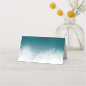Carte De Placement Aquarelle turquoise Ombre (Dos)