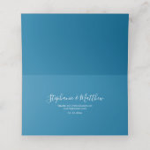 Carte De Placement Aquarelle Turquoise violet Mariage de feuillage (Intérieur déplié)