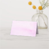 Carte De Placement Aquarelle Turquoise violet pliée (Dos)