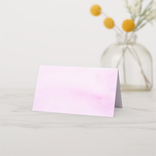 Carte De Placement Aquarelle Turquoise violet pliée (Dos)