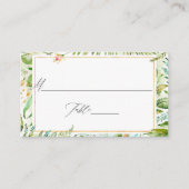 Carte De Placement Aquarelle Verdure Mariage monogramme (Devant)