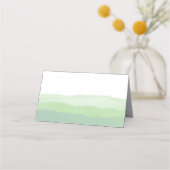 Carte De Placement Aquarelle verte Chic Neo Mint (Dos)