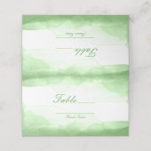 Carte De Placement Aquarelle verte de chaux brillante Numéro de table (Extérieur déplié)