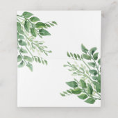 Carte De Placement Aquarelle verte, écriture manuscrite Décontractée (Intérieur déplié)