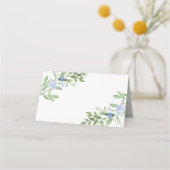 Carte De Placement Aquarelle verte et carte de place bleue (Dos)