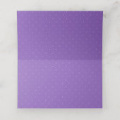 Carte De Placement Aquarelle violet et crème Mariage Floral (Intérieur déplié)