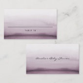 Carte De Placement Aquarelle violet Ombre Mariage moderne (Devant / Derrière)