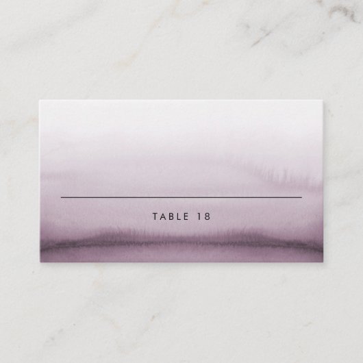 Carte De Placement Aquarelle violet Ombre Mariage moderne (Devant)