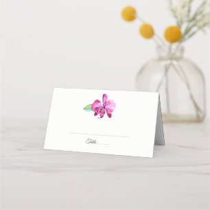 Carte De Placement Aquarelle violet orchidée Mariage floral