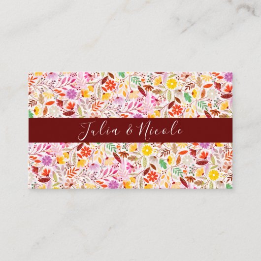 Carte De Placement Aquarelles vives Fleurs de tulipe d'été Mariage (Devant)