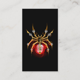 Carte De Placement Araignée steampunk sur fond noir
