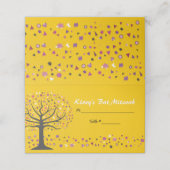 Carte De Placement ARBRE ABSTRAIT DE VIE Bat mitzvah Siège Escort (Extérieur déplié)
