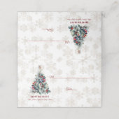 Carte De Placement Arbre de Noël Berries voeux de vacances Monogramme (Extérieur déplié)