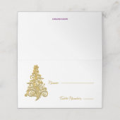 Carte De Placement Arbre de Noël Gold (Extérieur déplié)