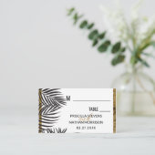 Carte De Placement Arbre de palmier noir Frances Gold Bordure Mariage (Debout devant)