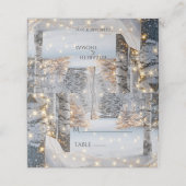 Carte De Placement Arbres blancs de bouleau de mariage hiver jolis lu (Extérieur déplié)