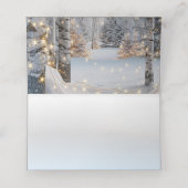 Carte De Placement Arbres blancs de bouleau de mariage hiver jolis lu (Intérieur déplié)