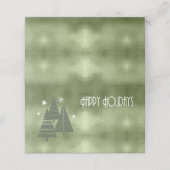 Carte De Placement Arbres de Noël et flocons de neige Green ID863 (Extérieur déplié)