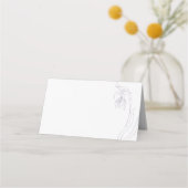 Carte De Placement Arc à fleurs Line Art Lavender Place Card (Dos)
