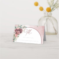 Arc boho tendance brush bordeaux or floral