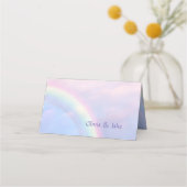 Carte De Placement Arc en ciel d'espoir - pastel, mariage (Dos)
