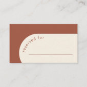 Carte De Placement Arc géométrique moderne en terre cuite Mariage Esc (Devant)