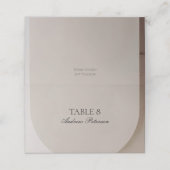 Carte De Placement Arch Shaped Neutral Luxe Wedding (Extérieur déplié)