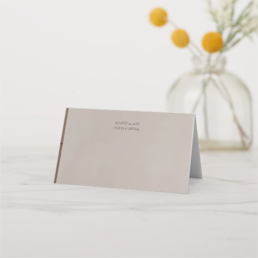 Carte De Placement Arch Shaped Neutral Luxe Wedding (Dos)