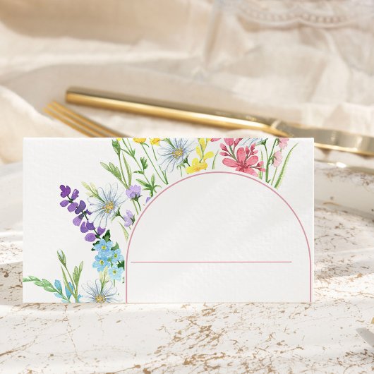 Carte De Placement Arche de fleur fleur sauvage Mariage