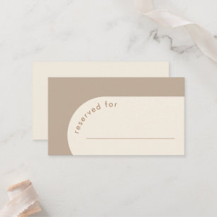 Carte De Placement Arche géométrique moderne Mariage de sable beige E