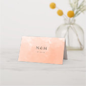 Carte De Placement Arrière - plan d'aquarelle unique Peach (Dos)