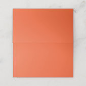 Carte De Placement arrière - plan orange avec (Extérieur déplié)